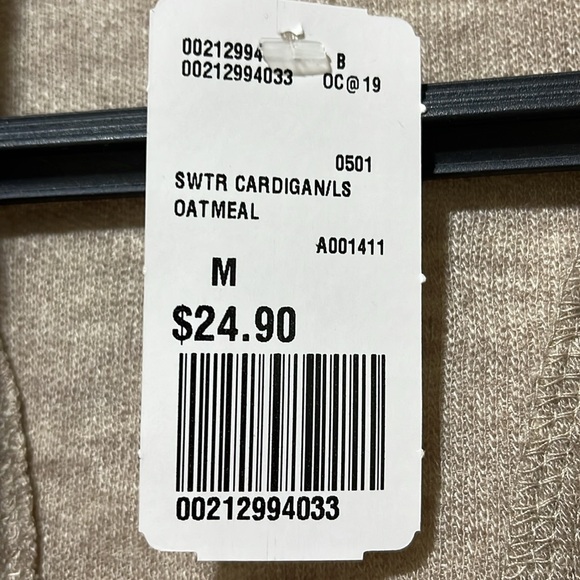 BNWT FOREVER 21 OPEN FRONT HI LOW OATMEAL BEIGE KNIT CARDIGAN SIZE MEDIUM - Picture 12 of 12